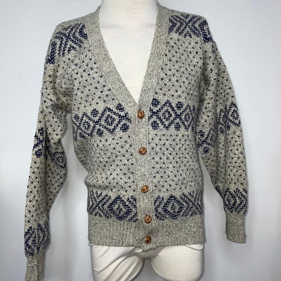 American Eagle Outfitters Other - Vintage American Eagle Outfitters Cardigan Nordic Design Men’s Size L Wool Nylon